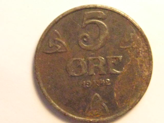 1942-Norway-5-Ore---Error-Strike-&-Die-Crack