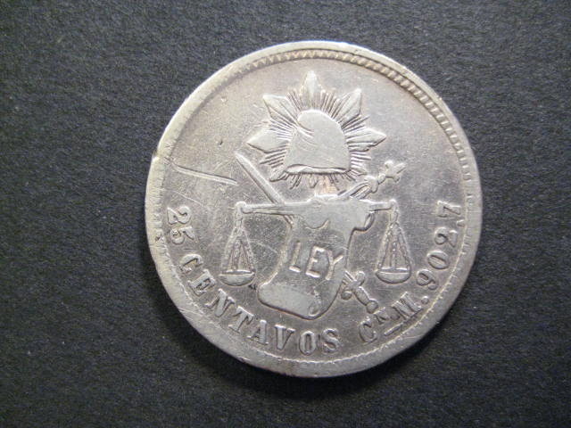 1888-Cn-M--Cn/Mo--Error-?---Mexico-25-Centavos