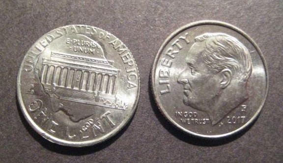 1995-Cent-On-A-Dime---Dual-Denomination-Error