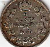 Canadian-5-Cents-1910-Pointed-Or-Round-Leaves-Part-2