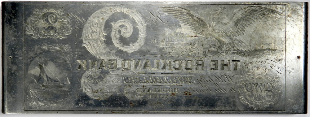 Maine-Obsolete-Printing-Plates-In-Original-Wax-Sealed-&-Keyed-Storage-Box!