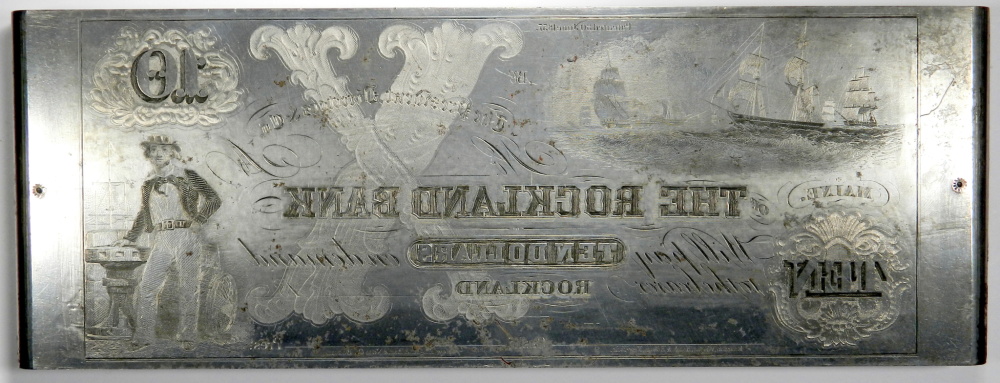 Maine-Obsolete-Printing-Plates-In-Original-Wax-Sealed-&-Keyed-Storage-Box!