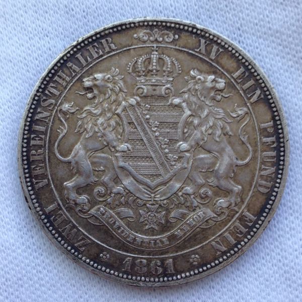 1861-Saxony-Doppeltaler