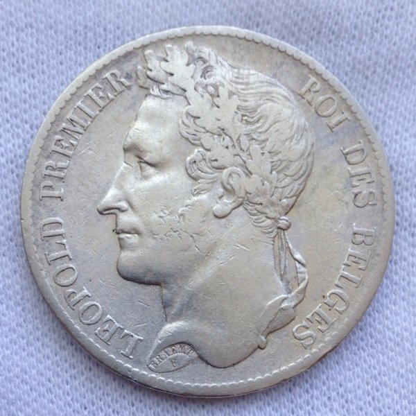 1833-Belgium-5-Francs