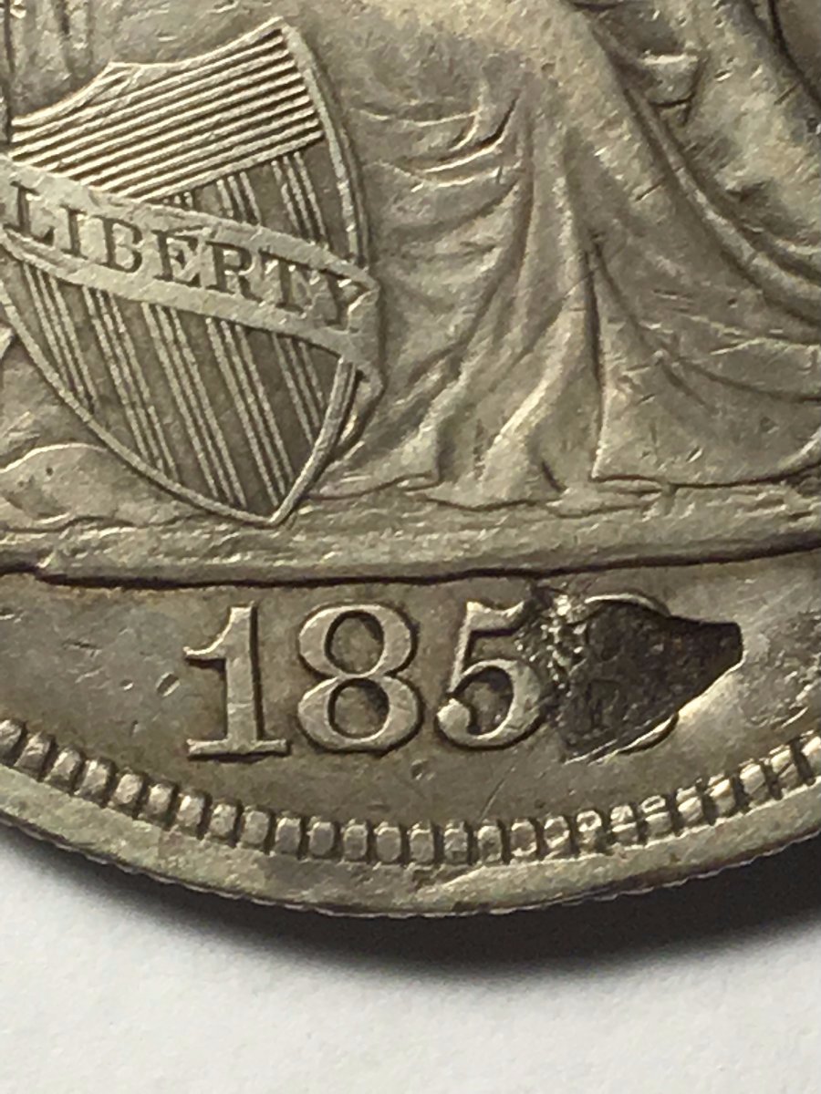 1853*-Seated-Dollar-For-Grading