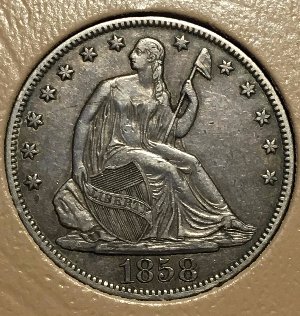 1858-O-Seated-Half-Dollar-For-Grading