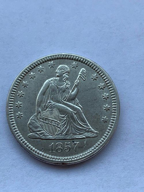 1857-Seated-Quarter-For-Grading