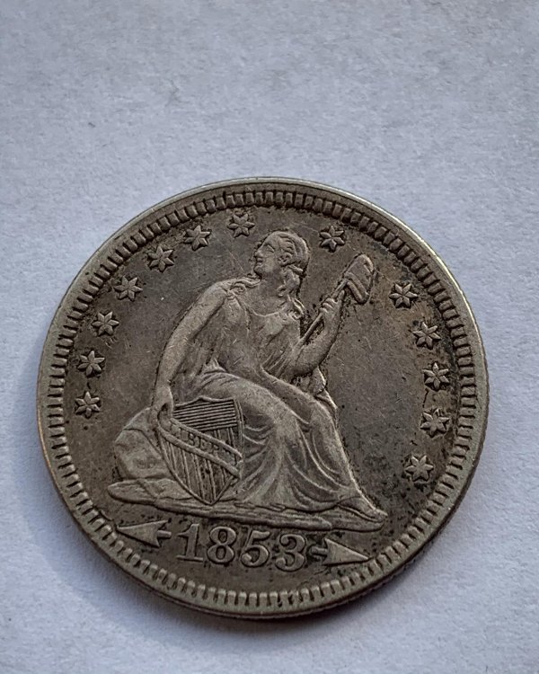 1853-Seated-Quarter-For-Grading