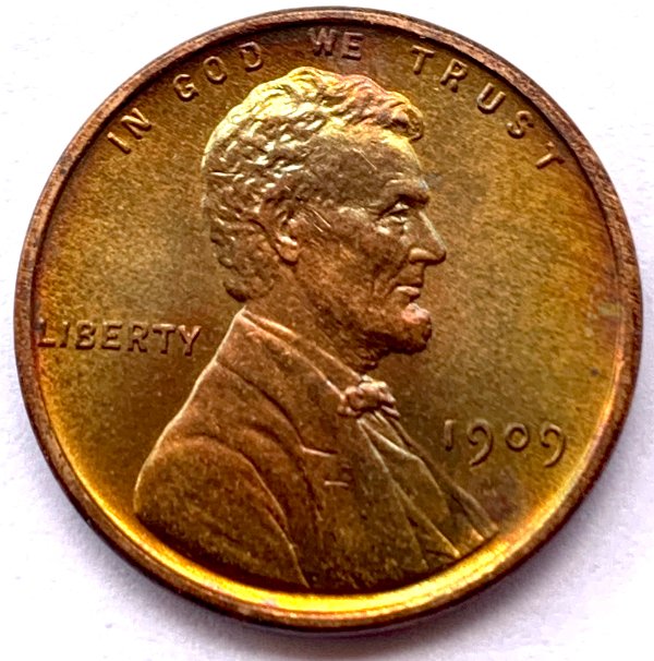 1909-VDB-Wheat-Cent-With-Toning-For-Grading