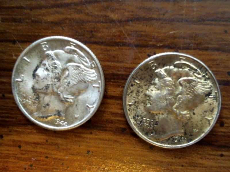 Two-Mercury-Dimes-For-Grading