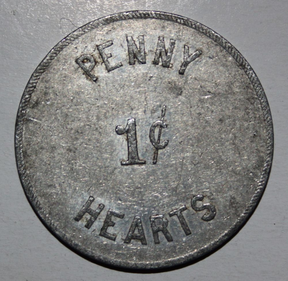 Hearts-1-Cent-Penny/Good-For-Merchandise-Only-Aluminum-39mm