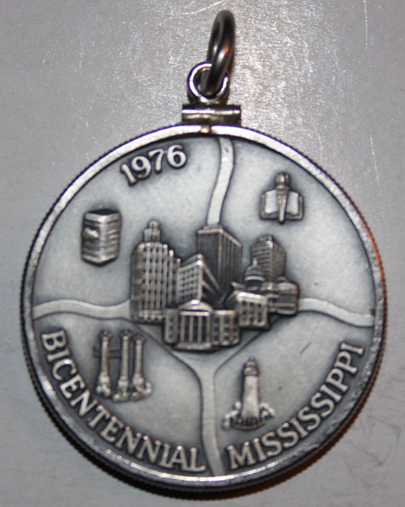 1776-1976-Mississippi-Bicentennial-Natchez-Trace-Medal-36mm-.96-Ounce