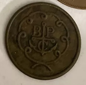 Brass?--About-22mm---Bpc---Anchor---Anyone-Recognize-This?-Id:-Likely-Arcade-Token