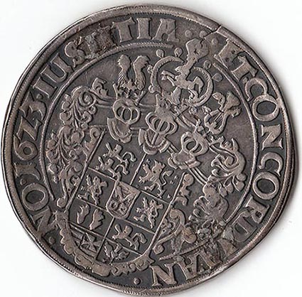 Silver-Taler-Of-Christian-The-Older,-Lower-Saxony,-1623