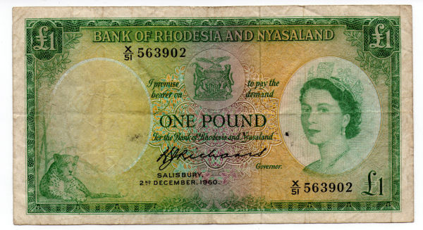 Rhodesia-&-Nyasaland-1960-Banknote-Question
