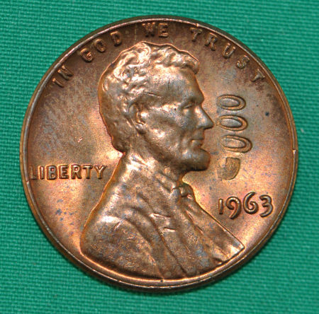Lincoln-Cent-1963...triple-0-Stamped?