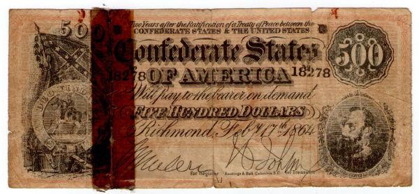 500$-1864-Confederate-States-Reproduction-Question