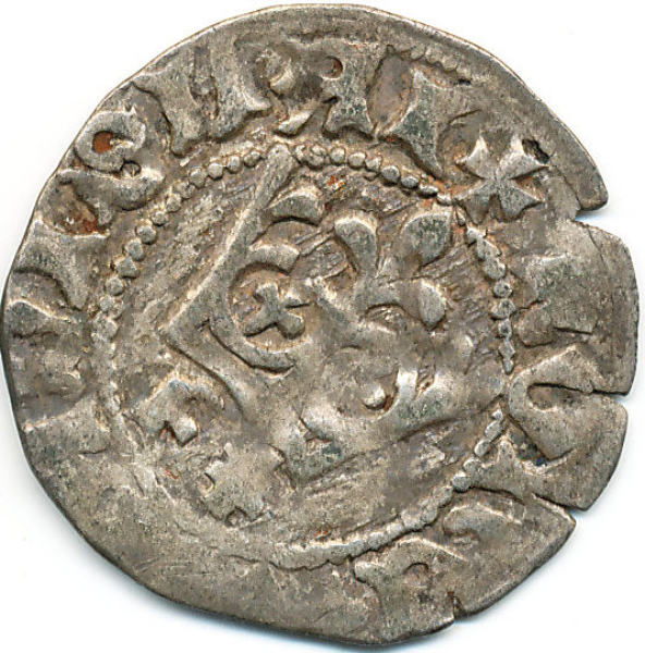 Hammered-Silver-Coin-W-Bird-On-One-Side/Crown-On-Other