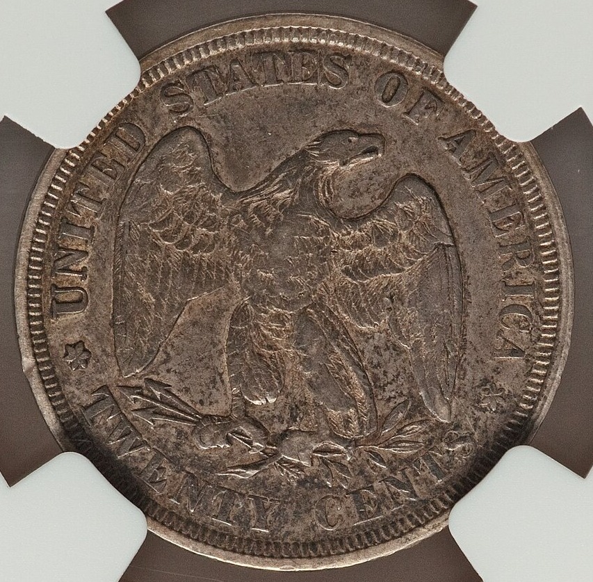 Extinct-Coinage:-1875-P-20c-Piece-From-Not-Graded-Correctly.