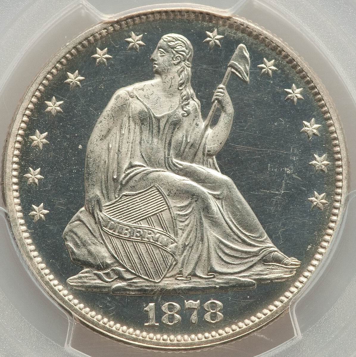 1878-Seated-Liberty-Half-PCGS---Not-Quite-Perfect,-But-Pretty-Nice