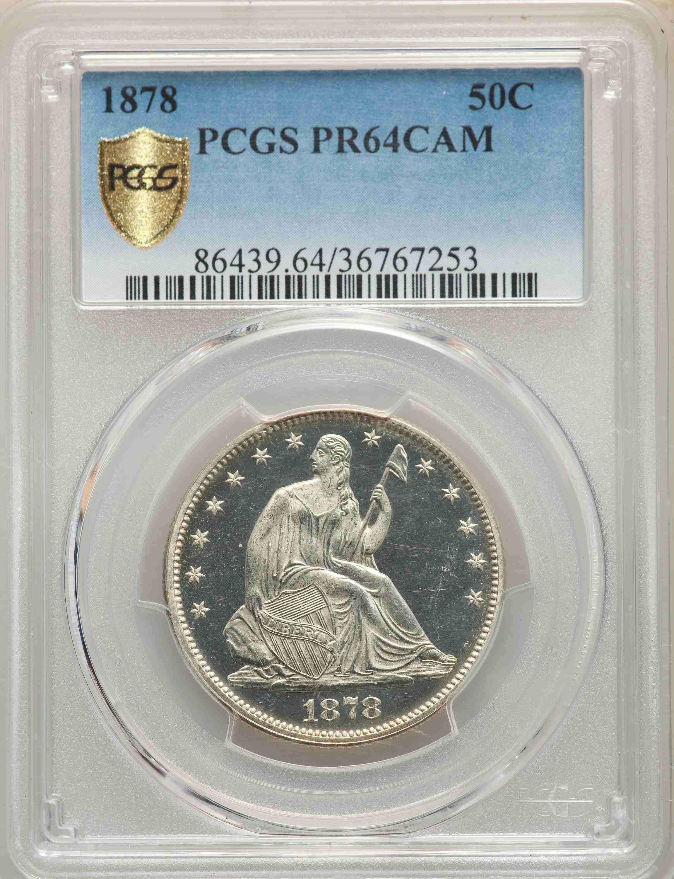 1878-Seated-Liberty-Half-PCGS---Not-Quite-Perfect,-But-Pretty-Nice