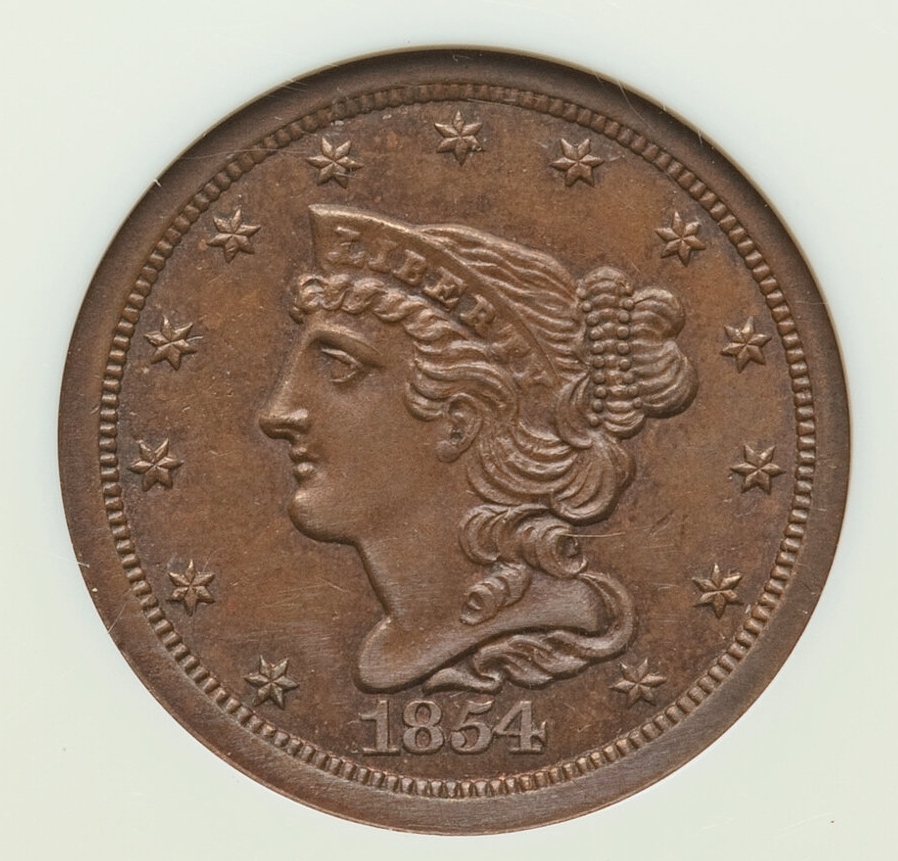 Lowest-Coin-Of-The-Realm:-1854-Half-Cent-NGC