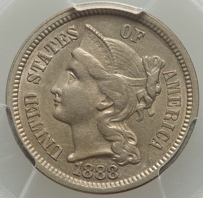 1888-Three-Cent-Nickel-PCGS:-Ogle-This-Obsolete-Coinage,-Please