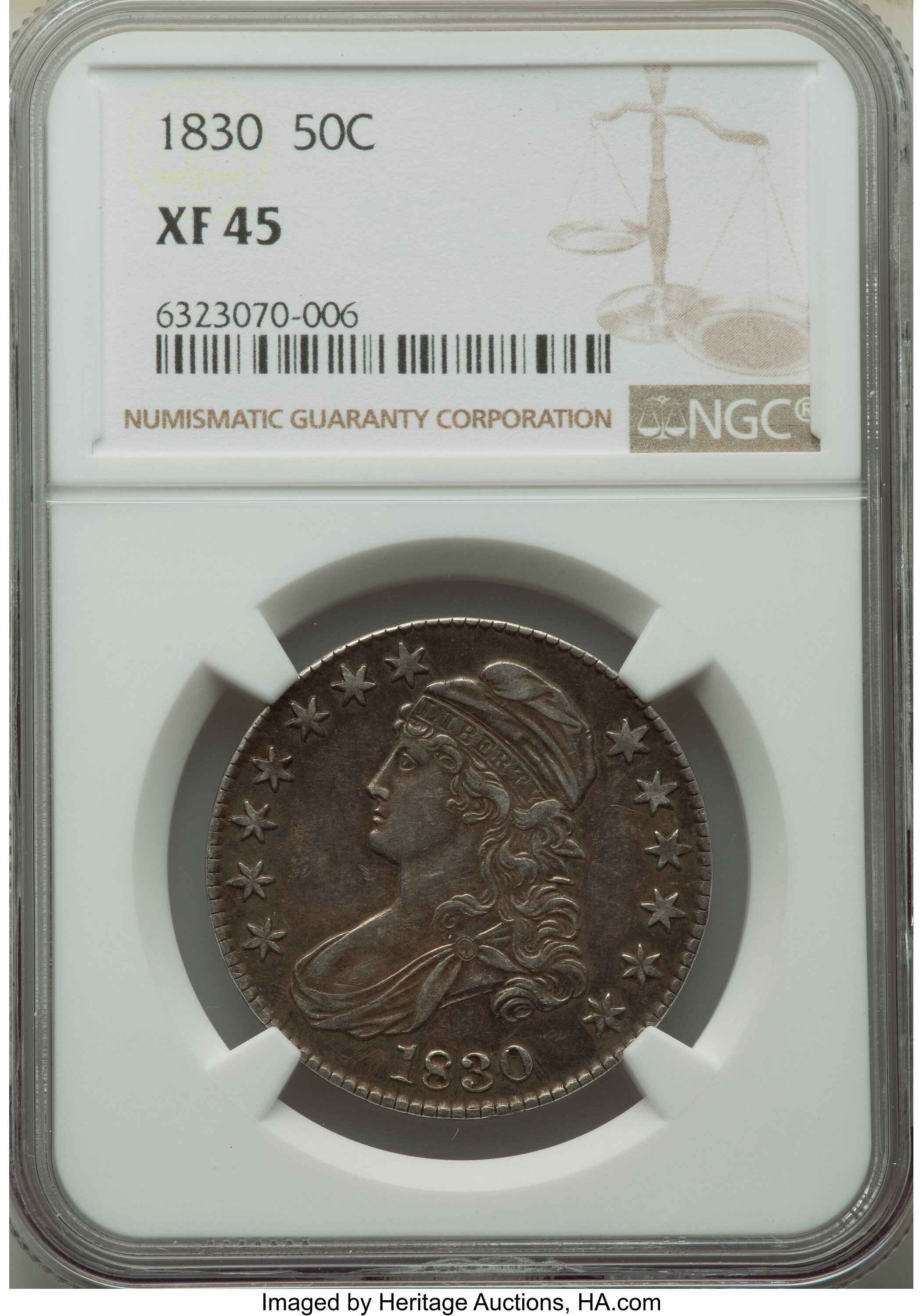1830-Capped-Bust-Half-NGC:-Crusty-Patina
