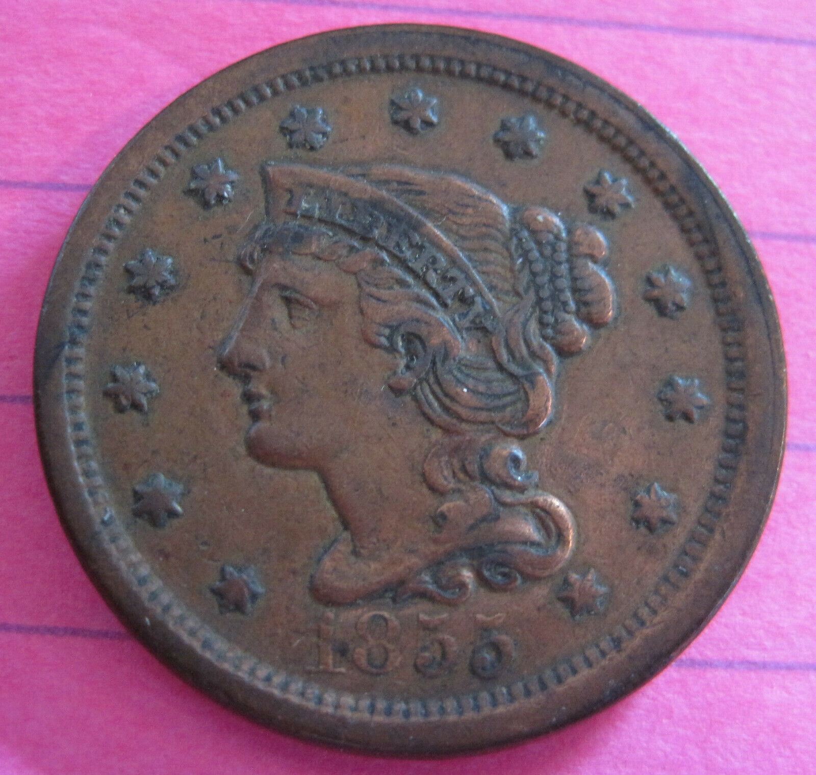 1855-Large-Cent-For-Grading