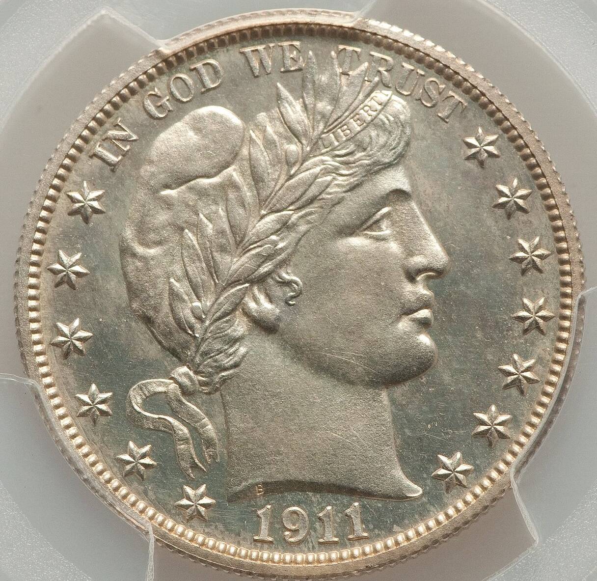 1911-Barber-Babe-50c,-Enshrined-By-PCGS