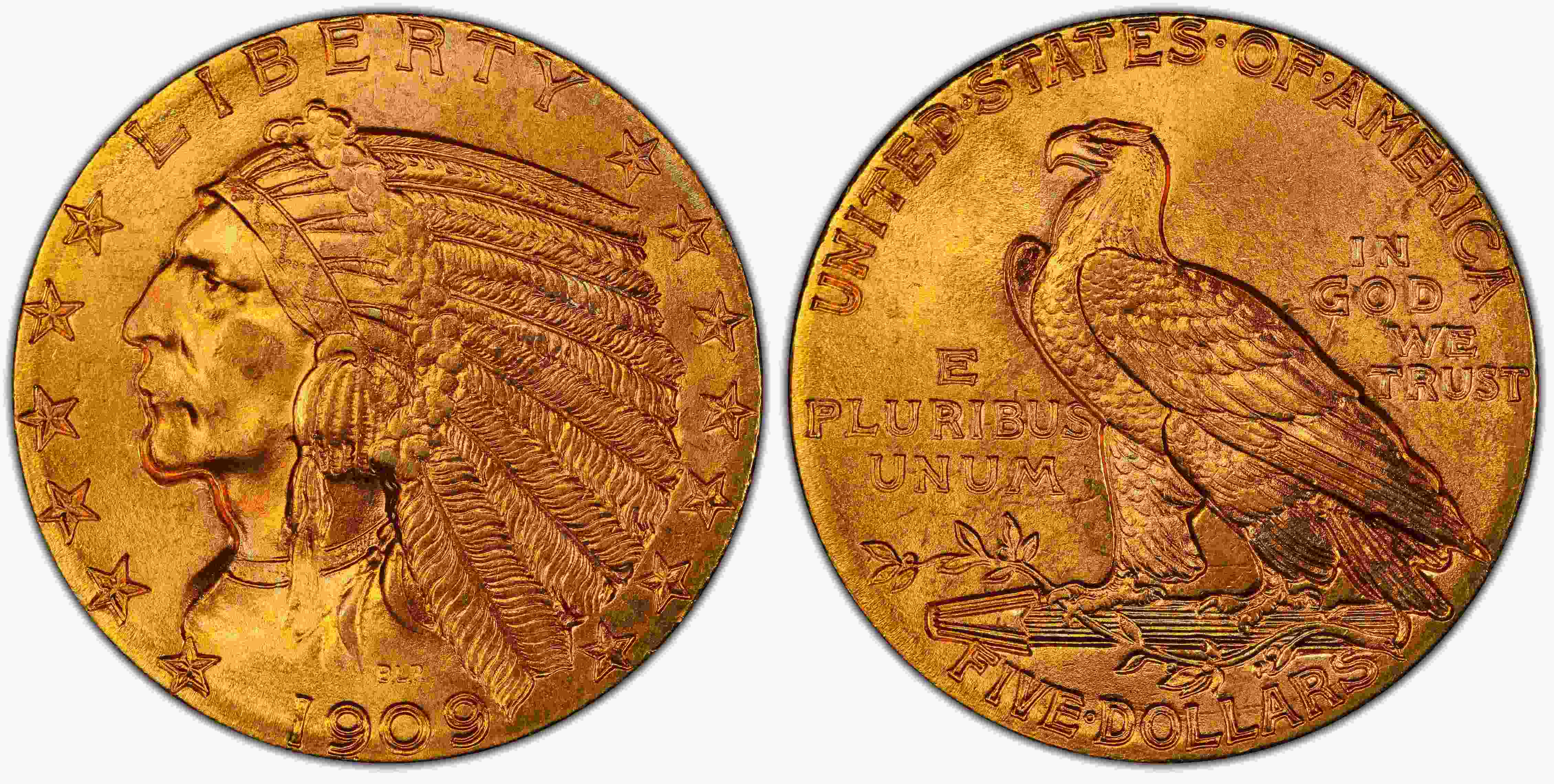 1909-P-$5-Gold-Indian-Thoughts-Please