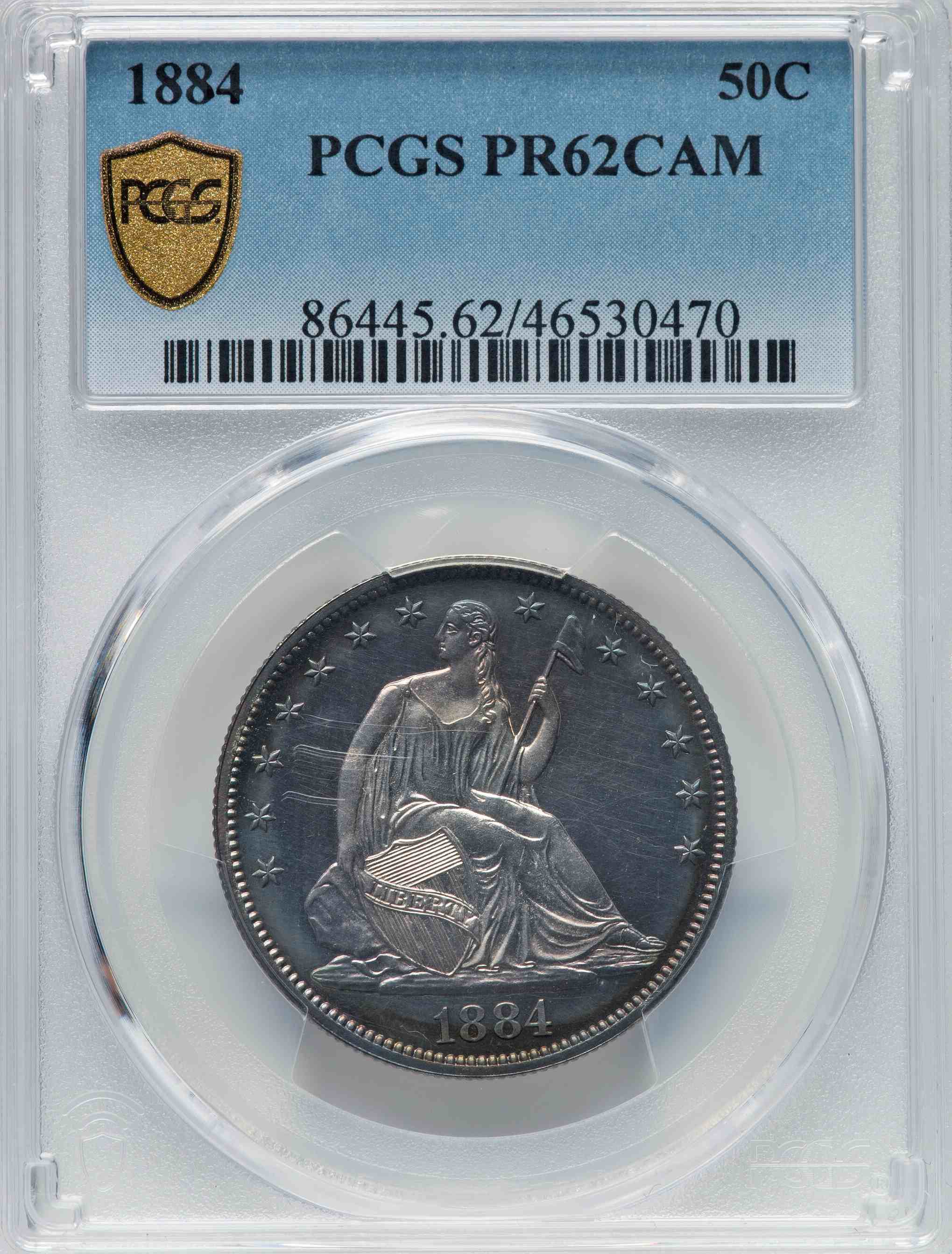 1884-Seated-Liberty-Half-PCGS:-Scratchy-Coin,-Scratchier-Slab