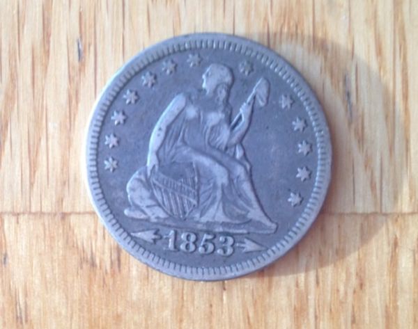 1853-Seated-Liberty-Quarter,-Arrows-And-Rays.-Good-Price?