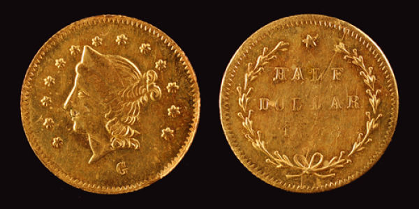 1868-Cal-Fractional-Gold