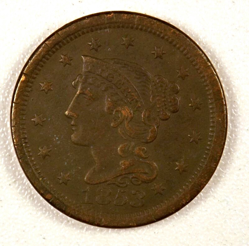 1853-Large-Cent,-Grades-Please