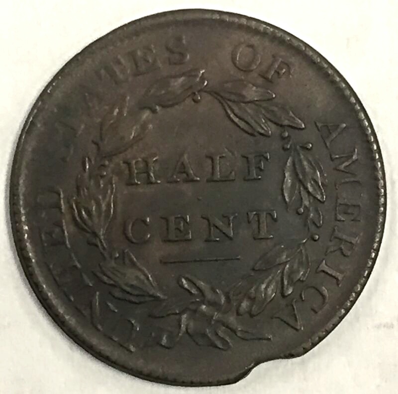 Awesome-1809-Classic-Half-Cent,-Clipped-Planchet-Or-PMD?