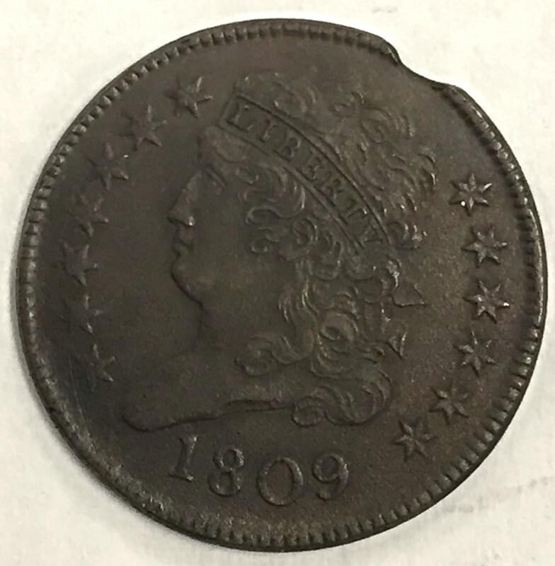Awesome-1809-Classic-Half-Cent,-Clipped-Planchet-Or-PMD?