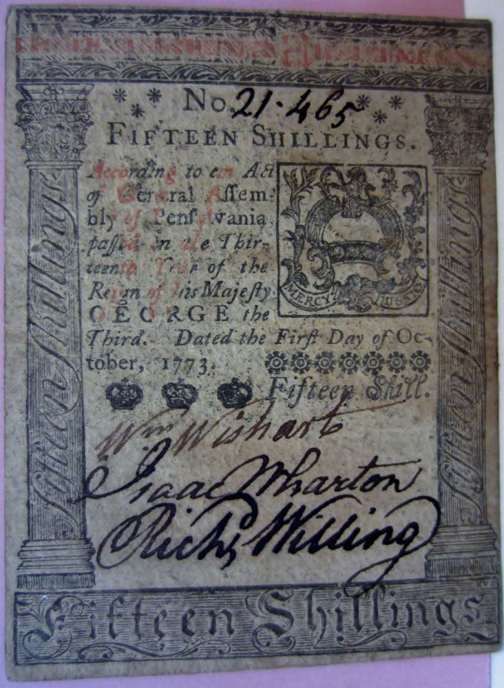 1773-Fifteen-Shillings-Continental-Currency