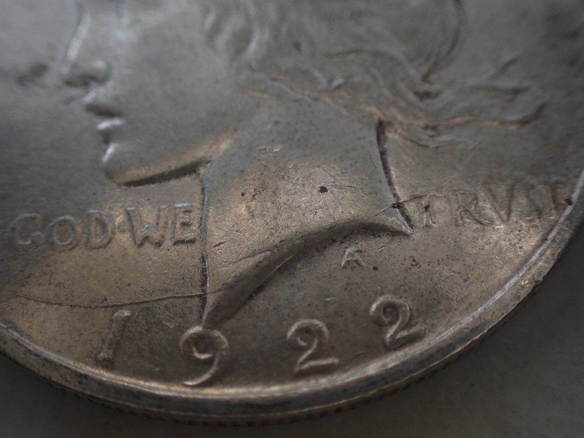 Nice-Die-Crack-On-1922-D-Peace-Dollar