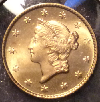 1853-Gold-$1