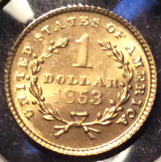 1853-Gold-$1