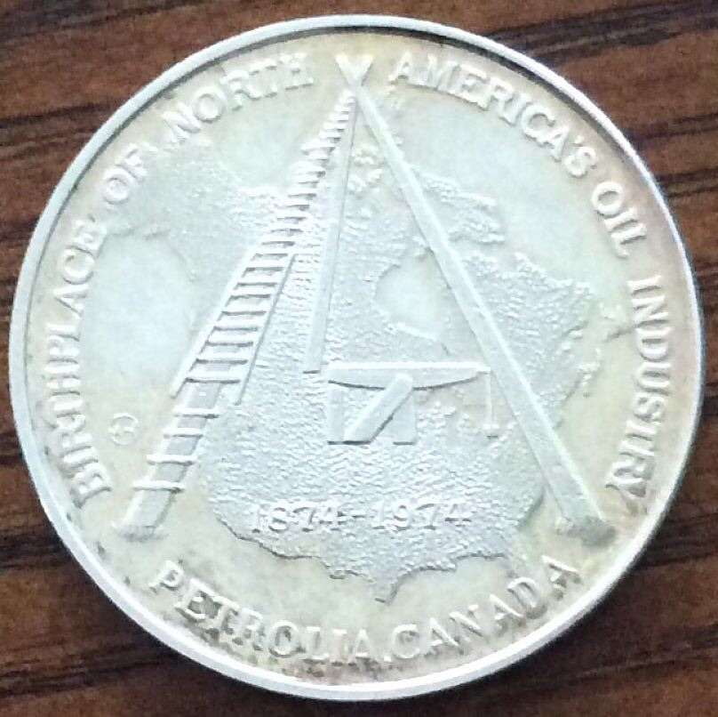 1974-Petrolia-Centennial-Token-Id:-Ontario-Municipal-And-Commemorative-Medal