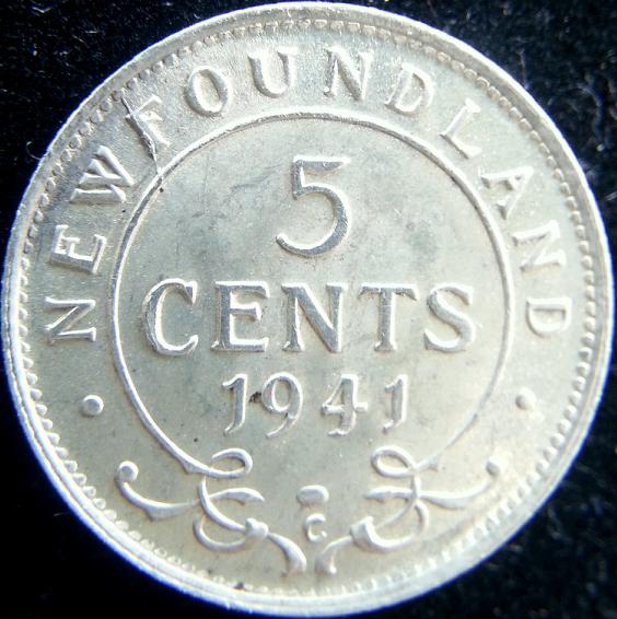 Neat-Find-On-1941c-Newfoundland-5-Cents