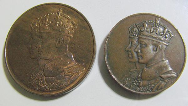 1939-Royal-Visit-Tokens---Odd-Size