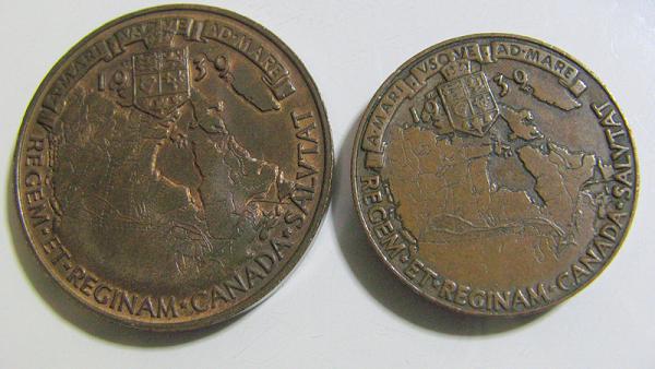 1939-Royal-Visit-Tokens---Odd-Size