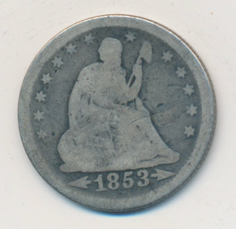 1853-Seated-Liberty-Quarter-With-Rays-&-Arrows