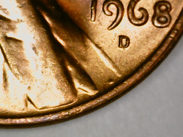 1968-D-Penny-Odd-Look-On-Bust,-Grease-Filled-Die?