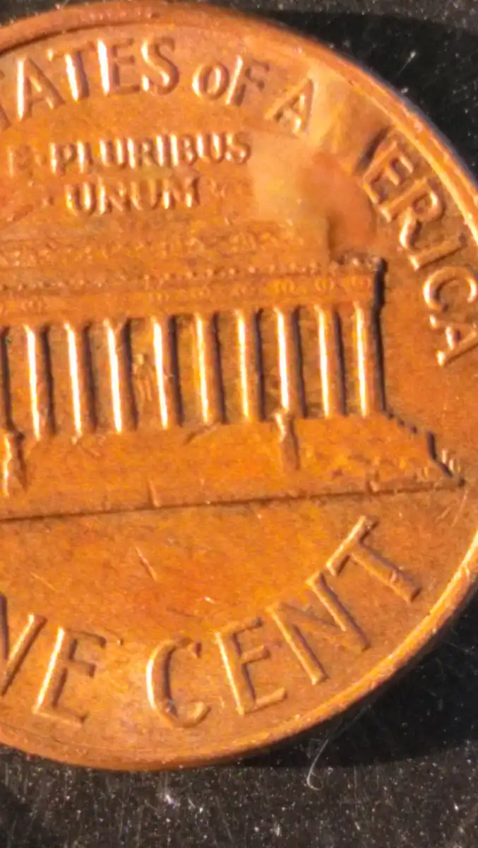 1968--D-Penny-Struck-Thru-Something-On-Obverse-And-Reverse