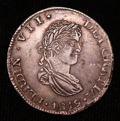 Ferdinand-VII-2-Reales---Zacatecas---1819-Ag