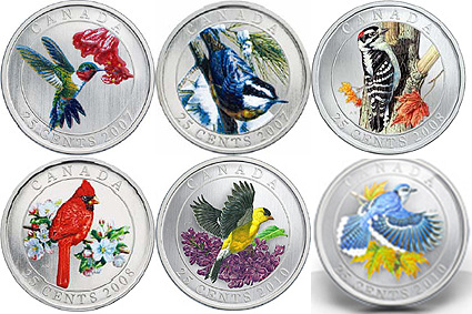 25-Cents---Coloured-Bird-Series